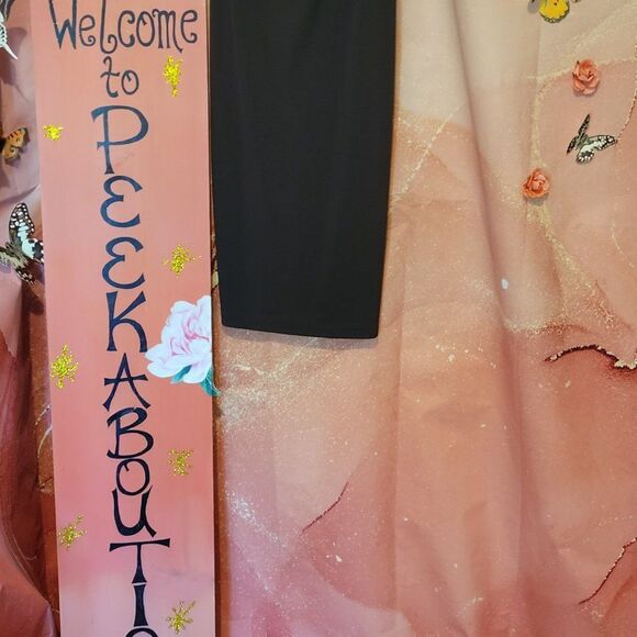 * DAVID MEISTER V NECK DESIGNER DARK BROWN DRESS - Picture 10 of 11